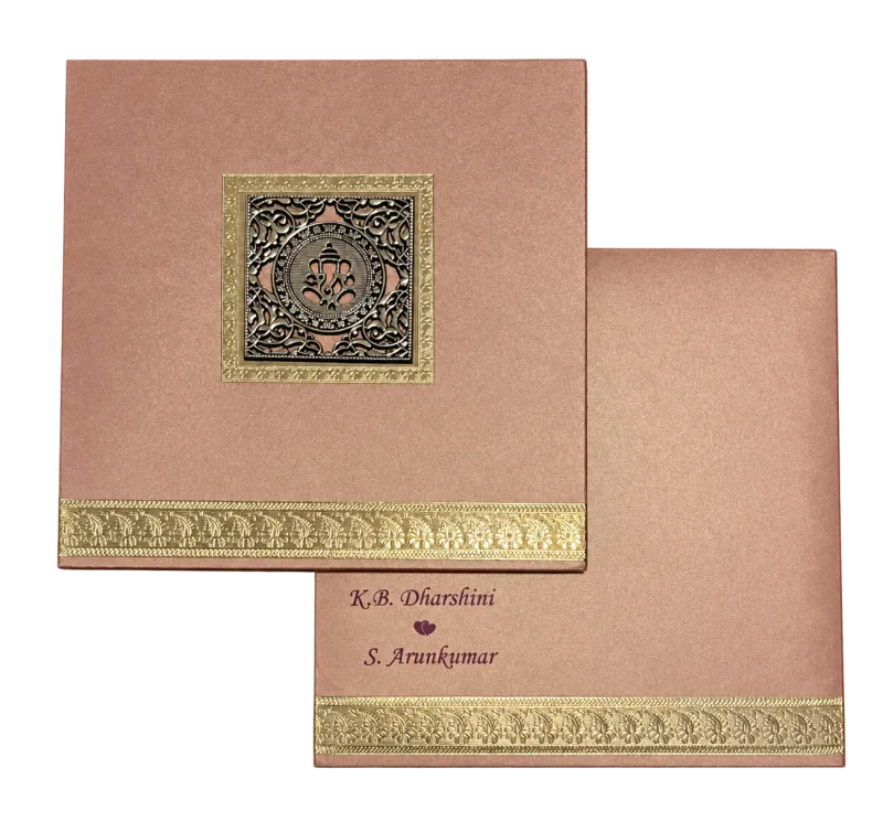 Wedding invitation design TC-009 — Gold & ornament