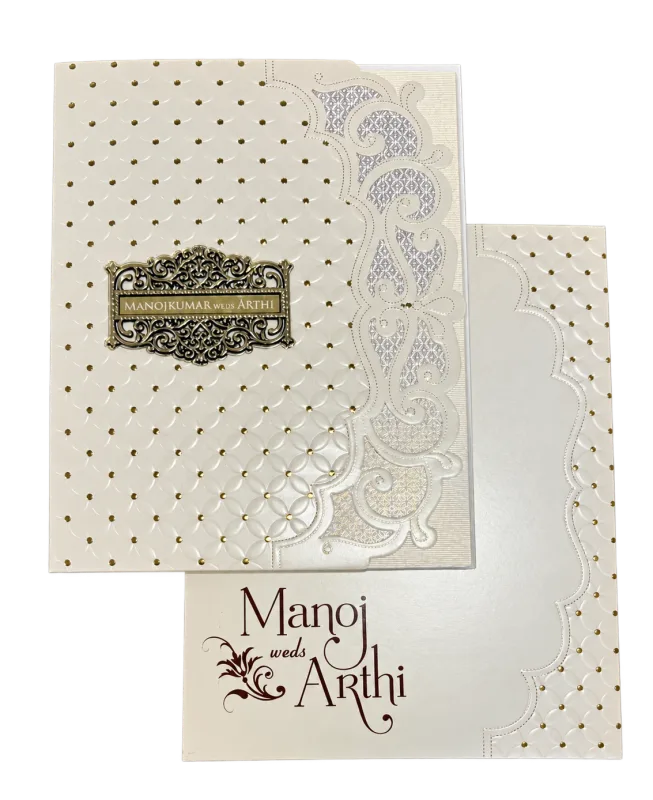 Wedding invitation design TC-011 — Gold & ornament