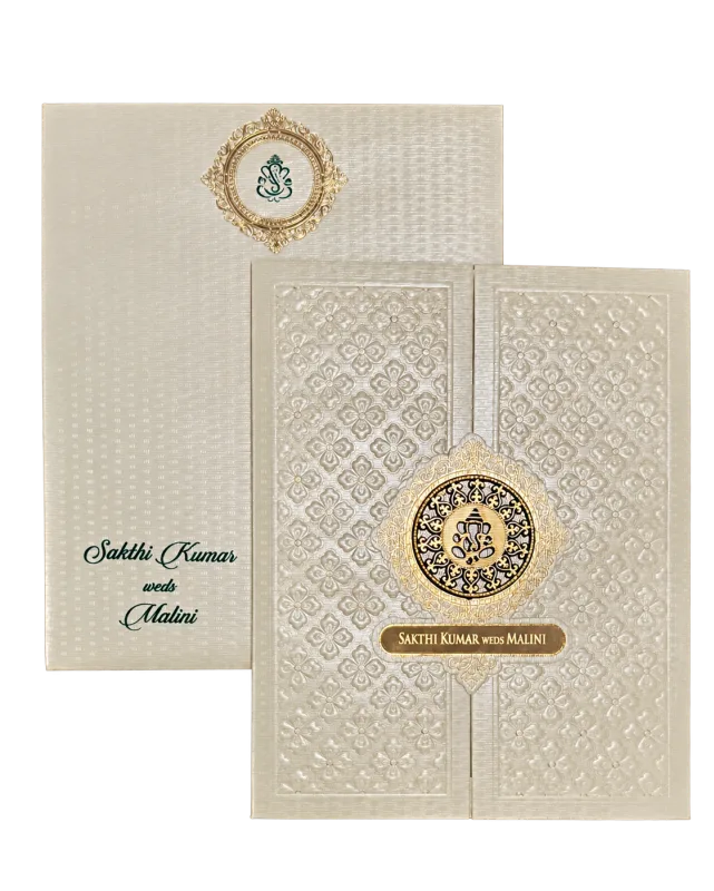 Wedding invitation design TC-014 — Gold & ornament
