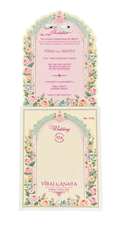 Wedding invitation design TC-020 — Floral & soft