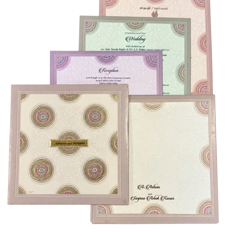 Wedding invitation design TC-028 — Gold & ornament