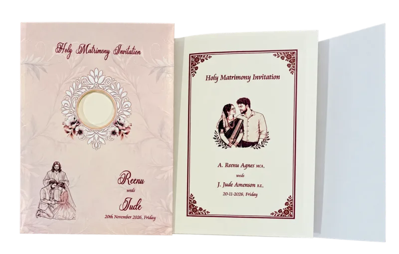 Wedding invitation design TC-030 — Floral & soft