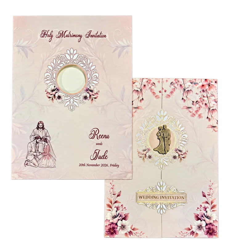 Wedding invitation design TC-032 — Floral & soft